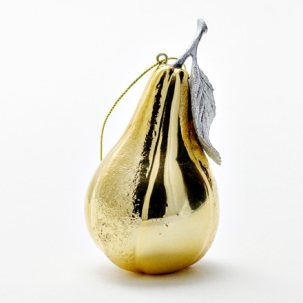 Елочная игрушка Груша золотая