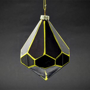 Елочная игрушка Геометрический бриллиант черный