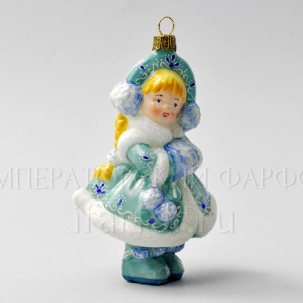 Елочная игрушка Снегурочка с муфтой