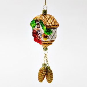 Елочная игрушка Часы с кукушкой 60 x 195 мм.