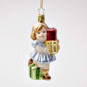 Елочная игрушка Невинные сердца. Девочка с подарками