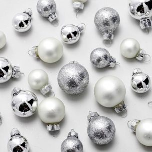 Набор елочных игрушек Морозное серебро Шар