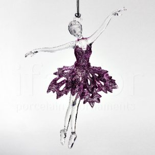 Елочная игрушка Балерина в розовой пачке 1