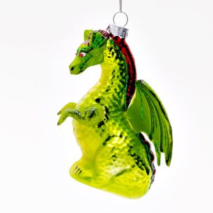 Елочная игрушка Дракон зеленый