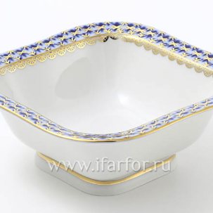 Салатник 1 порц. квадр. Кобальтовая сетка Молодежная