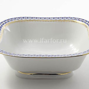 Салатник 2 порц. квадр. Кобальтовая сетка Молодежная