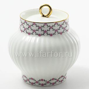 Сахарница Розовая сетка Волна 390 мл.
