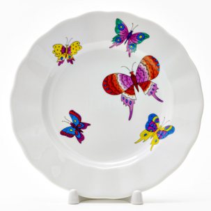 Тарелка мелкая Шафрановые бабочки