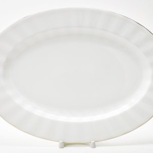 Блюдо овальное Платиновая лента 2 Нега