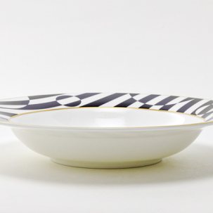 Тарелка глубокая Да и нет (черный)