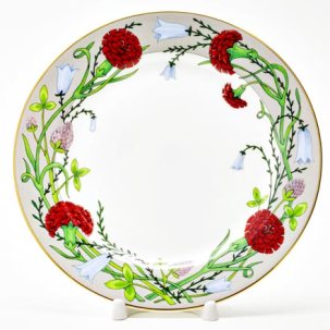 Тарелка плоская Сад Алисы серый