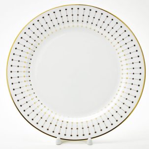 Тарелка плоская Азур золотой