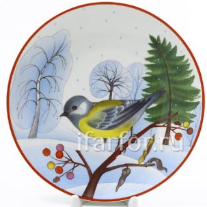 Тарелка декоративная Большая синица