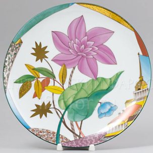 Тарелка декоративная Цветущий город