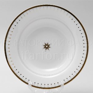 Тарелка глубокая Азур золотой