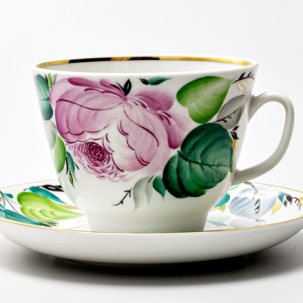 Чашка с блюдцем чайная Любовь 1 1/2 Подарочная