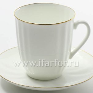 Чашка с блюдцем Золотая лента 1/2 Ветерок