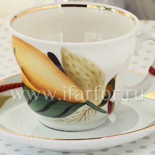 Чашка с блюдцем чайный Груша 1/2 Сударыня
