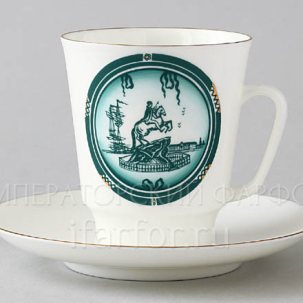 Чашка с блюдцем кофейная Виды Санкт-Петербурга 2 1/2 Майская