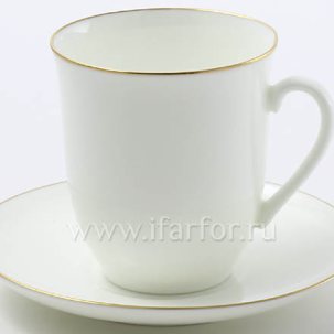 Чашка с блюдцем Золотая лента 1/2 Росинка