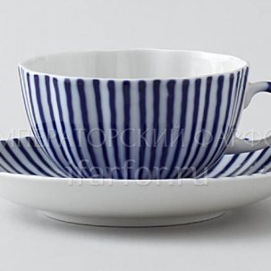 Чашка с блюдцем чайная Французик 1/2 Тюльпан