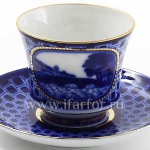 Чашка с блюдцем чайная Прачечный мостик 1/2 Банкетная