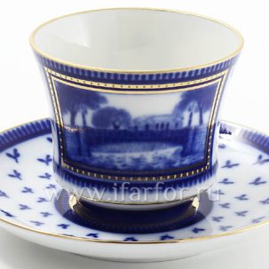 Чашка с блюдцем чайная Первый Садовый мост 1/2 Банкетная