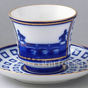 Чашка с блюдцем чайная Аничков мост 1/2 Банкетная