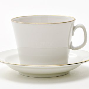 Чашка с блюдцем чайная Золотая лента 1/2 Молодежная