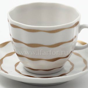 Чашка с блюдцем кофейная Модница 1/2 Тюльпан 140 мл.
