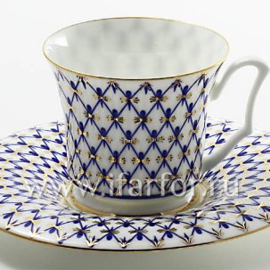 Чашка с блюдцем Кобальтовая сетка 1/2 Юлия