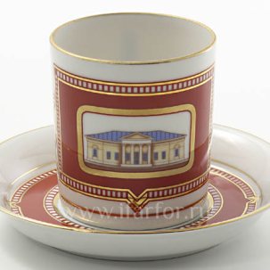 Чашка с блюдцем чайный КМ Дом Волконской 1/2 Гербовая 220 мл.