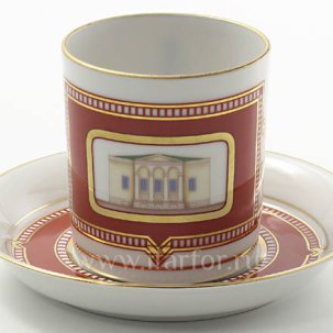 Чашка с блюдцем чайный КМ Дом Щепочкиной 1/2 Гербовая 220 мл.