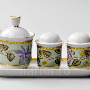 Набор для специй Нефритовый фон 1/4 Банкетная