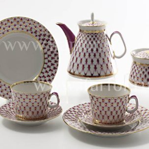 Сервиз чайный Сетка-Блюз 6/20 Молодежная