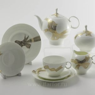 Сервиз чайный Платиновые бантики 6/20 Яблочко