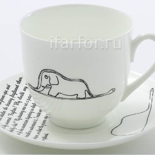 Чашка с блюдцем в подарочной коробке Elephant.The Little Prince 1/2 Ландыш 180 мл.