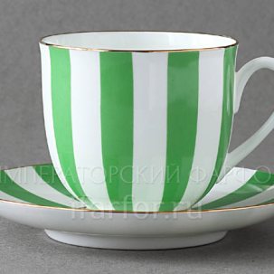 Чашка с блюдцем Да и нет (салатовый) 1/2 Ландыш