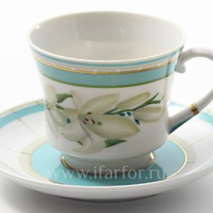 Чашка с блюдцем чайный Северная Аврора 1/2 Банкетная