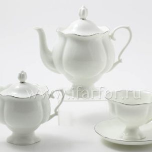 Сервиз чайный Платиновая лента 6/14 Наташа