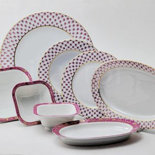 Сервиз столовый Сетка-Блюз 6/18 Молодежная