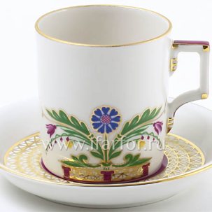 Чашка с блюдцем чайная Замоскворечье 1/2 Гербовая
