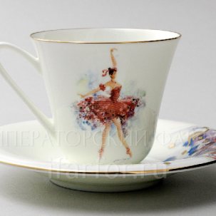 Чашка с блюдцем чайная Фея смелости 1/2 Сад