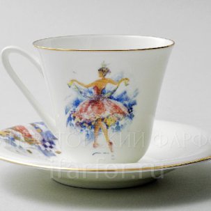 Чашка с блюдцем чайная Принцесса Аврора 1/2 Сад