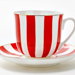 Чашка с блюдцем Да и нет (красный) 1/2 Ландыш 2