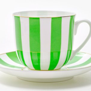 Чашка с блюдцем Да и нет (салатовый) 1/2 Ландыш 2