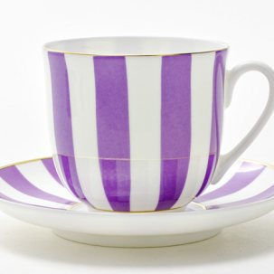 Чашка с блюдцем Да и нет (фиолетовый) 1/2 Ландыш 2