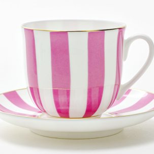 Чашка с блюдцем Да и нет (светло-розовый) 1/2 Ландыш 2