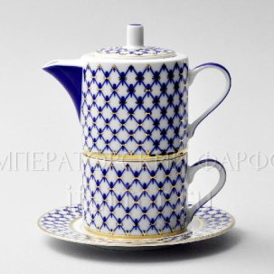 Подарочный набор для чая Кобальтовая сетка 1/3 Соло