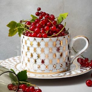 Чашка с блюдцем чайная Сетка-Джаз 1/2 Соло